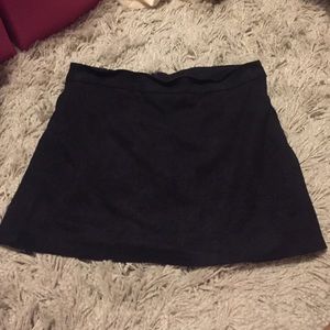 Suede black skirt