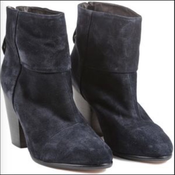 Rag & Bone Navy Blue Suede Newbury Boots size 39.5