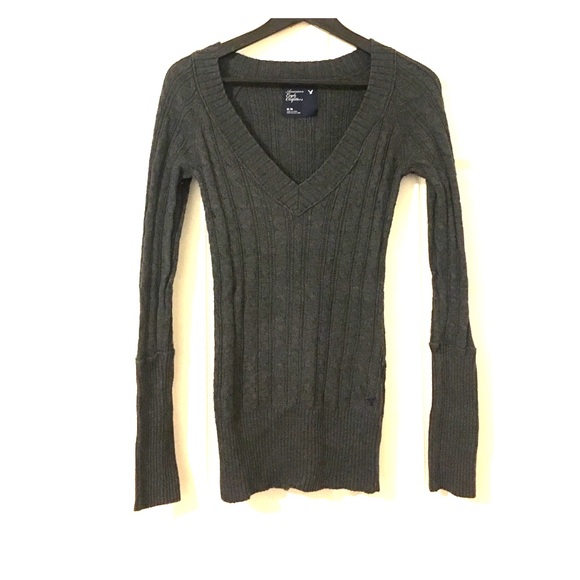 Gray Cable Knit Sweater