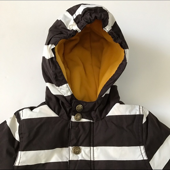 ๐SOLD๐Mini Boden brown/white jacket w/hood - Picture 2 of 4