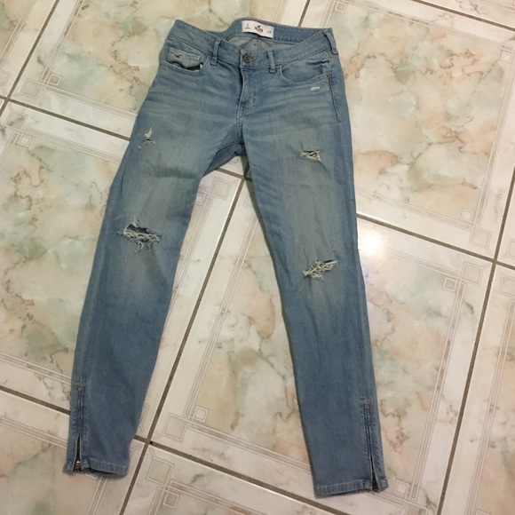 Hollister Light Wash Jeans with Rips