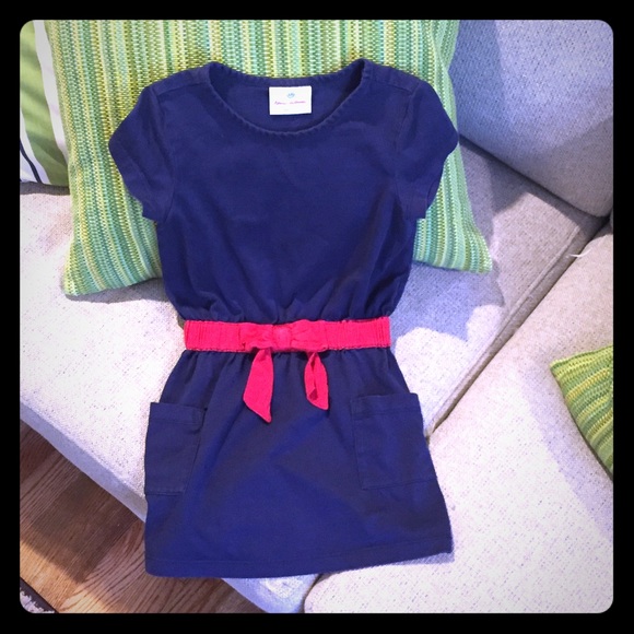 Hanna Andersson sz100 navy/red casual dress