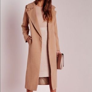 Misguided Long Camel Coat