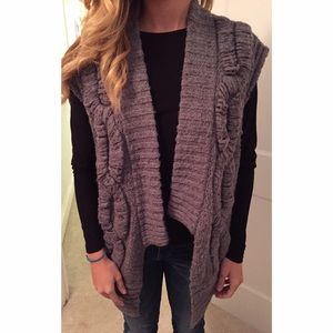 Gray sweater vest