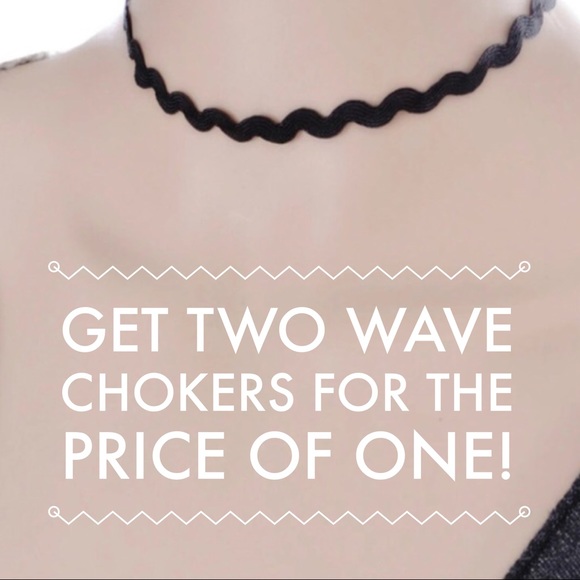 TWO Black Wave Chokers - BRAND NEW!!