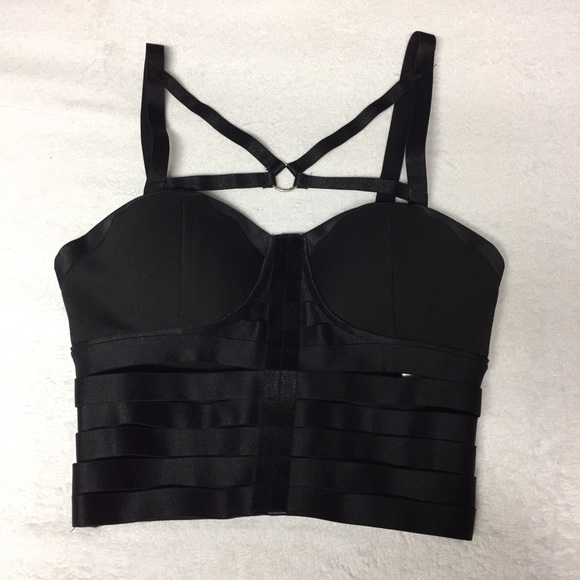 Black Caged Bustier