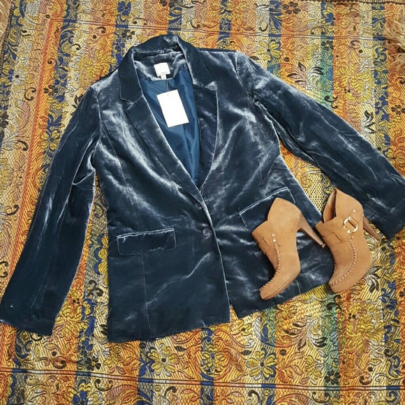halogen velvet blazer