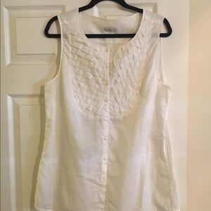 GAP Sleeveless button down blouse, L