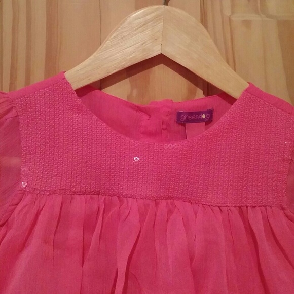 Girls Pretty Pink Ruffle Top - Picture 3 of 4