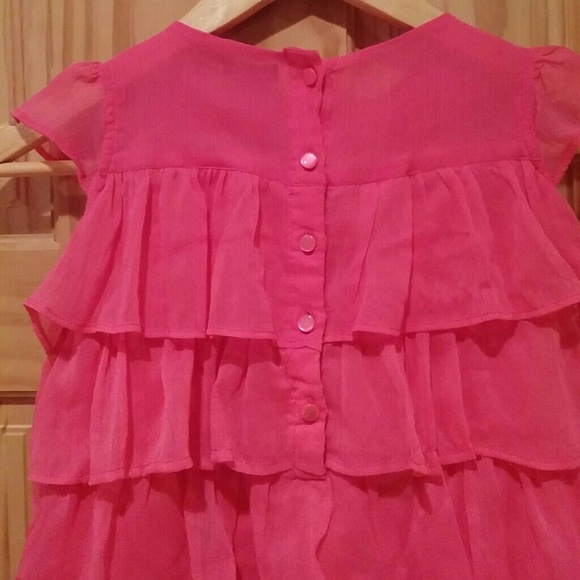 Girls Pretty Pink Ruffle Top - Picture 4 of 4