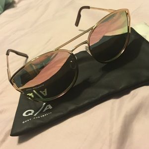 Quay Cherry Bomb mirrored cat eye sunglasses