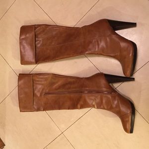Knee high tan boot