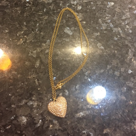 JCrew heart gold necklace