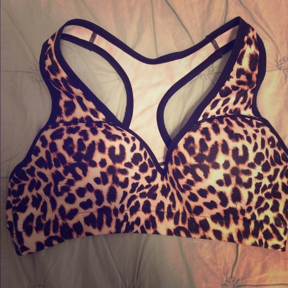 Pink VS push up sports bra