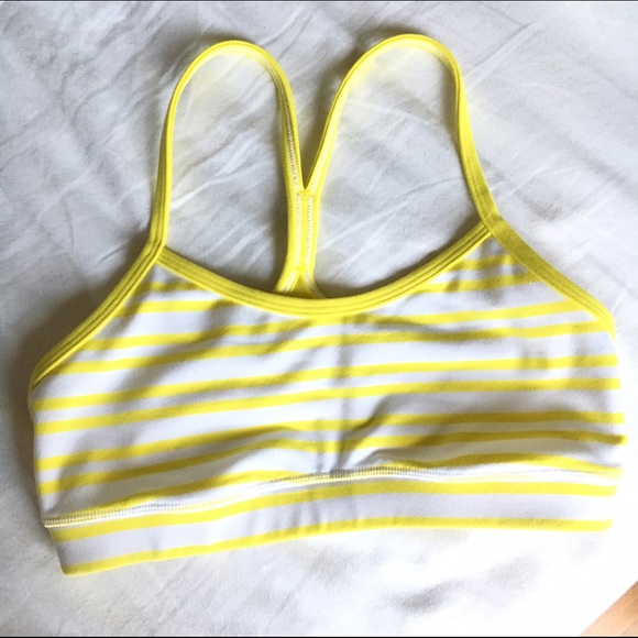 lululemon yellow sports bra