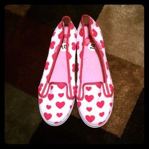 NWT Vans slip-on heart print size 10