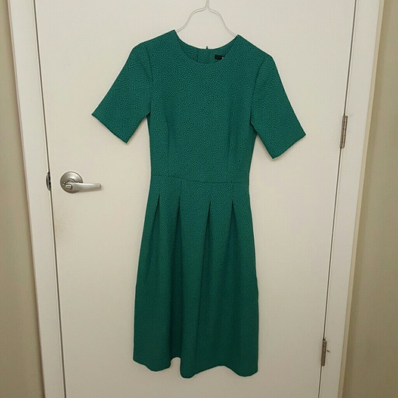 Turqoise printed midi dress