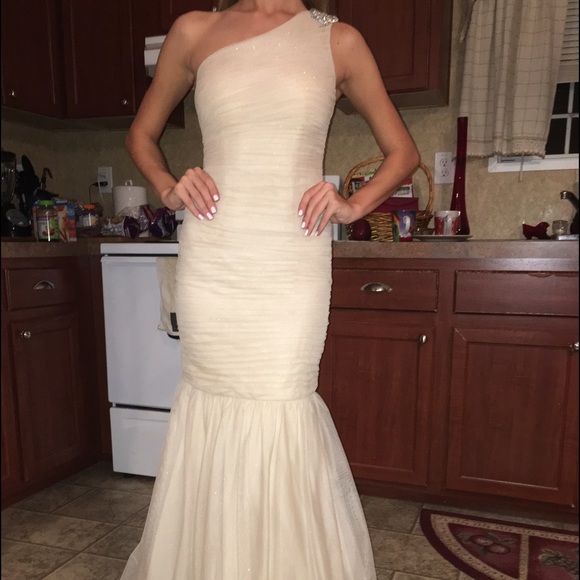Champagne evening gown