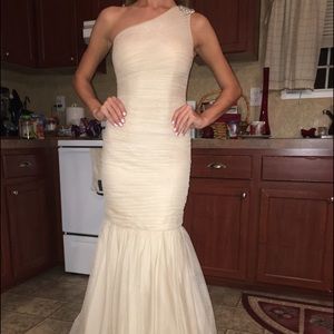 Champagne evening gown