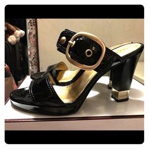 Coach Black Patent Sandals