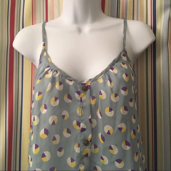 NWT retro tunic pie chart cami tank