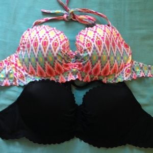 Victoria's Secret getaway halter black bikini top
