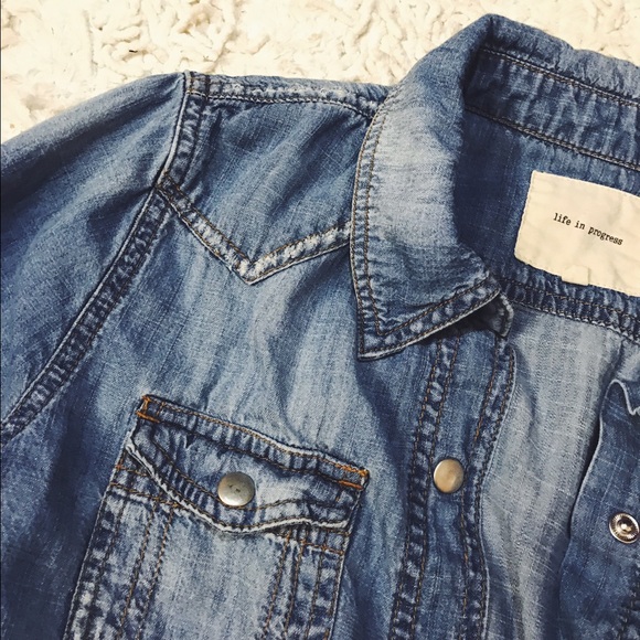 Denim style button up - Picture 2 of 2