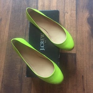 J.Crew Harper gold heel patent flats size 7