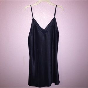 Blue Silk/ Satin Slip Dress
