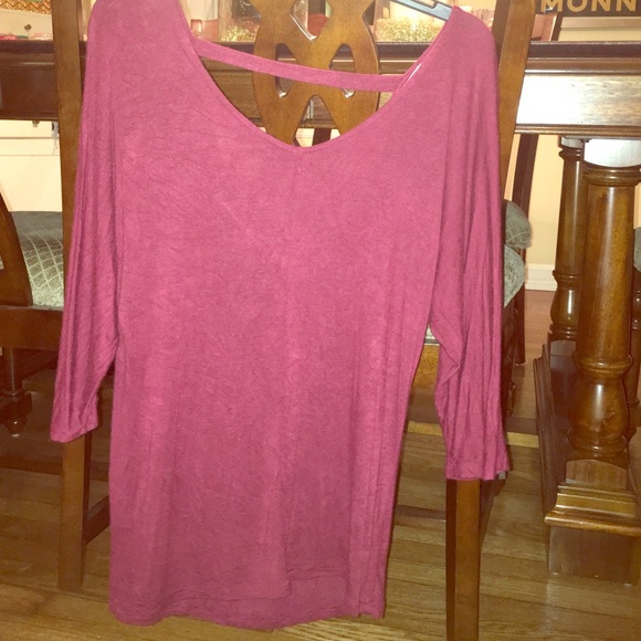 Dark Red 3/4 sleeve length top!