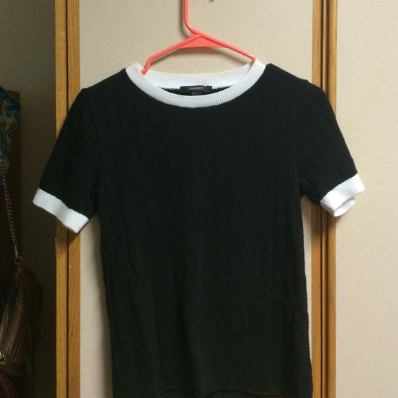 Forever 21 Sweaters - black and white short sleeve sweater