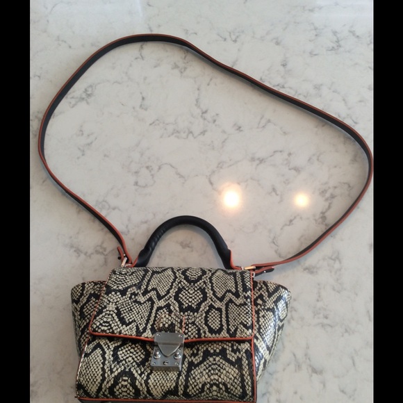 Zara faux reptile mini shoulder bag