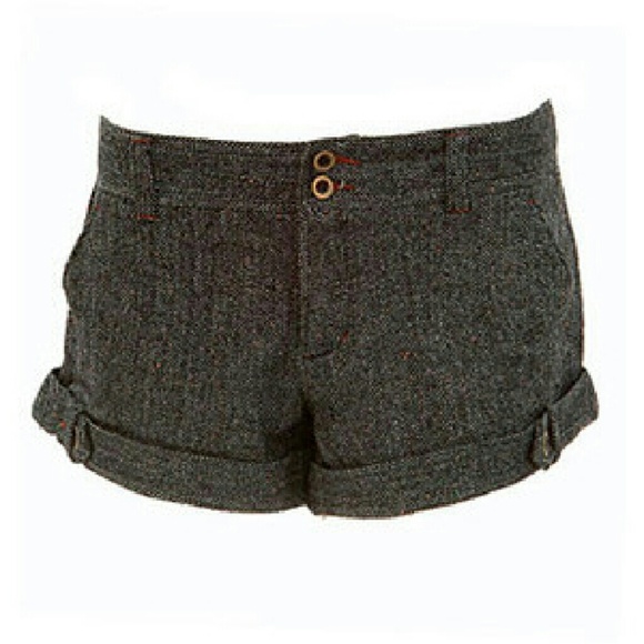 Free people tweed look high waisted cuffed shorts - Picture 3 of 3