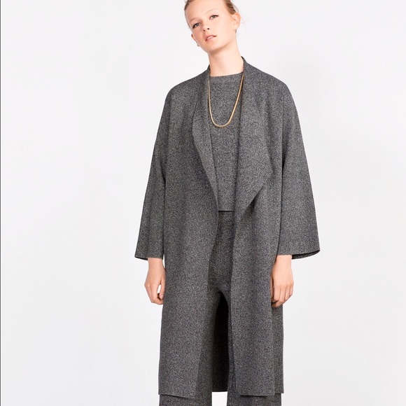 NWT Zara Knit Sweater Coat