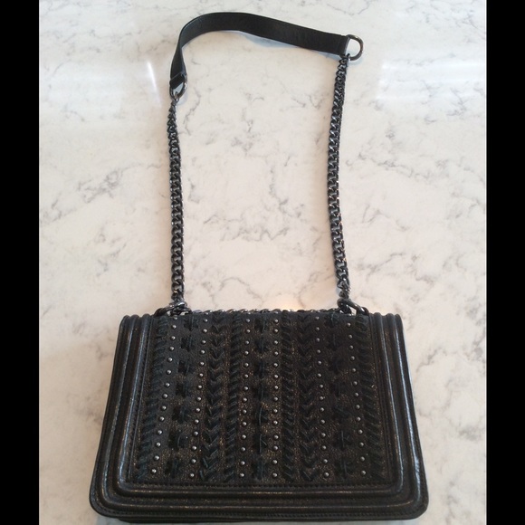Zara genuine leather shoulder chain strap bag
