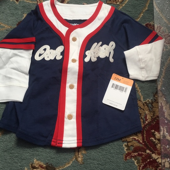 Oshkosh 12 month baseball style shirt nwt