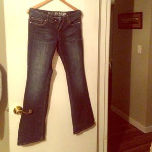 Express bootcut jeans.