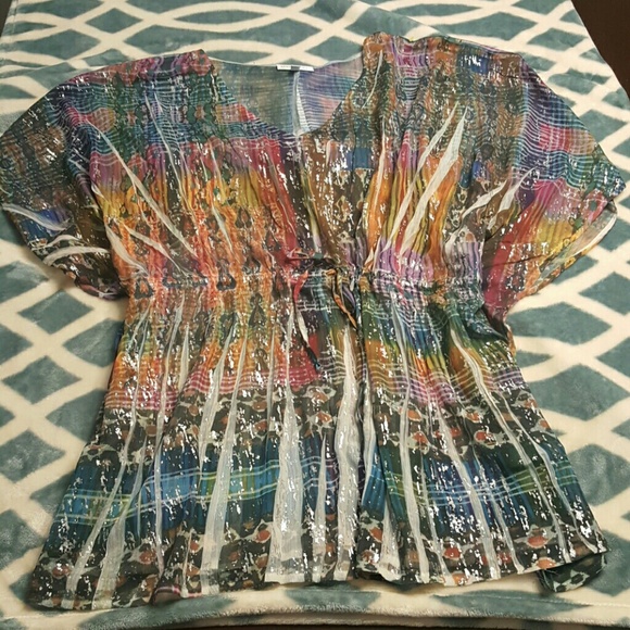 Fashion Bug Tops - Rainbow Tie-Dye Blouse