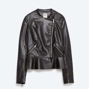 Zara faux Leather Bike Jacket M