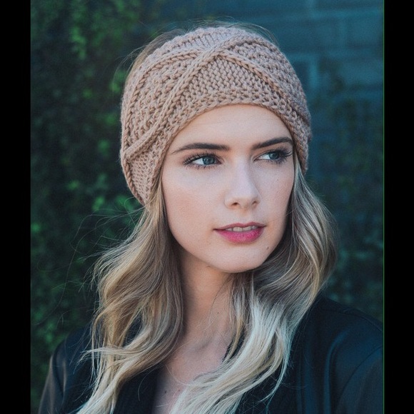 SOLD OUT Diamond Stitch Knit Crochet Headband 3 Colors - Picture 2 of 4