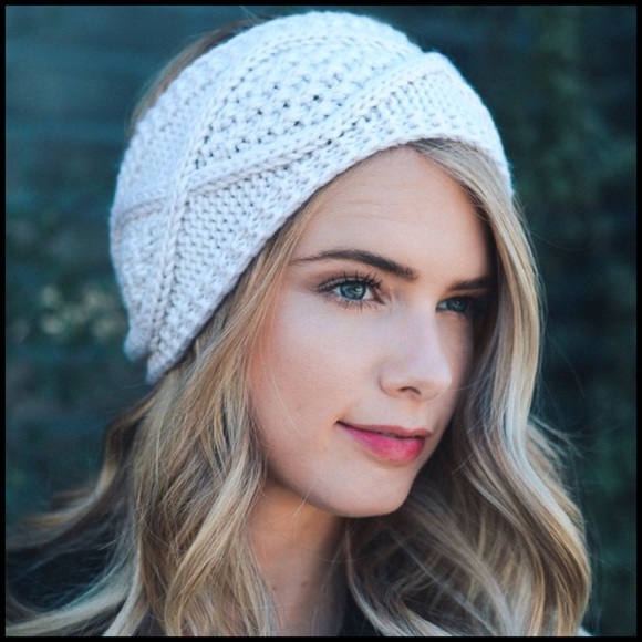 SOLD OUT Diamond Stitch Knit Crochet Headband 3 Colors - Picture 3 of 4