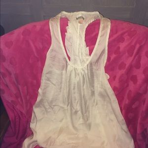 Slinky ruffle backed tank