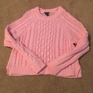 Pink warm fuzzy sweater