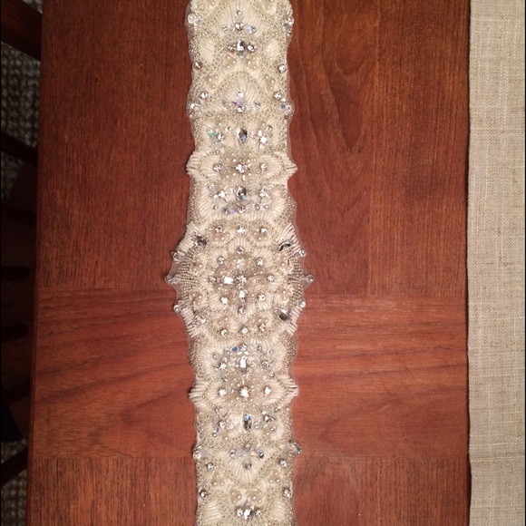 Ivory & diamond wedding belt