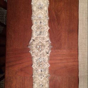 Ivory & diamond wedding belt