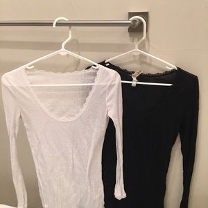 Bundle of BKE distressed semi sheer tops