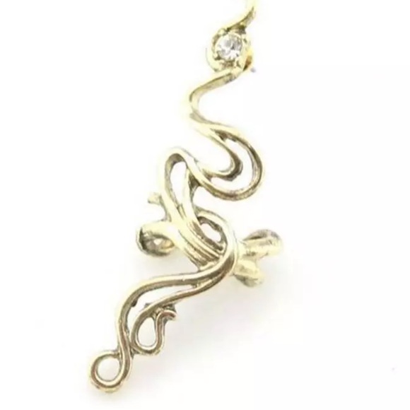 Silver or Gold Swirl Stud/ Cuff/ Wrap Boho Earring - Picture 5 of 5
