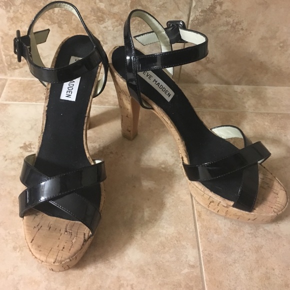 Steve Madden Patten Leather Platform Heels