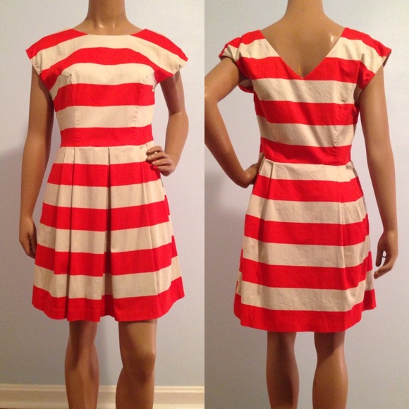 Forever 21 Dresses & Skirts - Orange and Tan Striped Cotton Dress