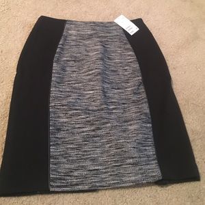 Black and grey pencil skirt